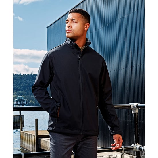 Premier Heren Windchecker Soft Shell Jas (Zwart) - Image 6
