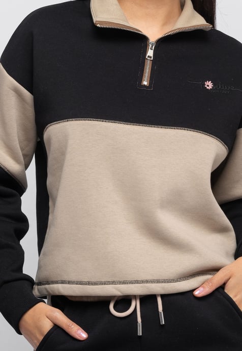 Tom Barron Ladies Floral Embroidered Half-Zip Tracksuit
