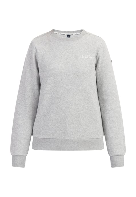 Dreimaster Sweatshirt Dames licht grijs melange - Image 1