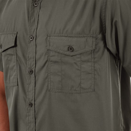 Craghoppers Mens Kiwi Short-Sleeved Shirt (Dark Grey)