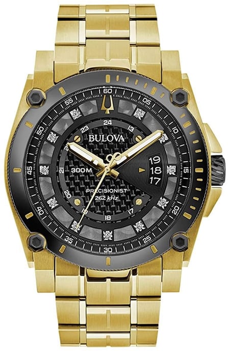 Bulova Precisionist Heren Gouden Horloge 98D156 - Image 1