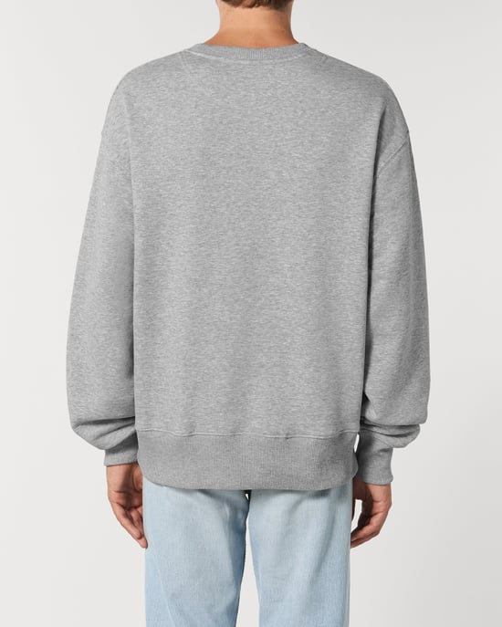 Dualism Unisex Relaxed Crew Neck Sweatshirt in Grey