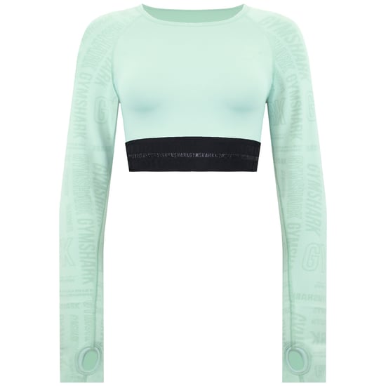 Gymshark Vision Womens Green Training Crop Top - Image 1