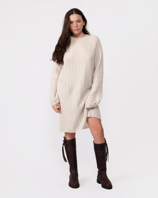 Tommy Hilfiger Cable Knit Womens Sheer Jumper Dress - Image 1