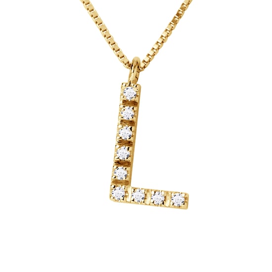 DIADEMA - Necklace with Diamonds - L - Yellow Gold