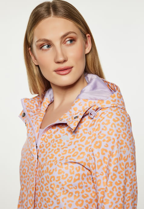 Schmuddelwedda regenparka Dames Pastel Lavendel Oranje Leeuw - Image 5