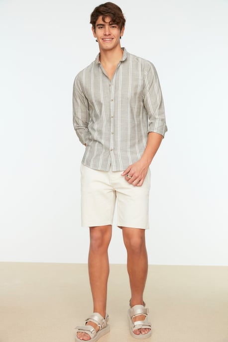 Trendyol Heren Knoopsluiting Standaard mouw Basis Shirt - Image 6