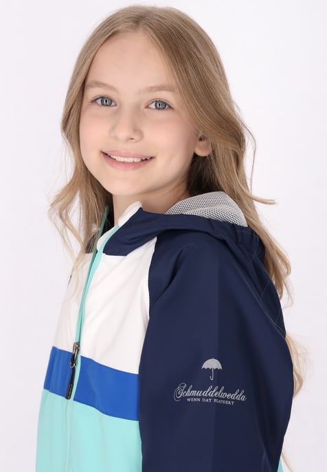 Schmuddelwedda Anorak meisjes (kinderen) Turkoois kleurblok - Image 5