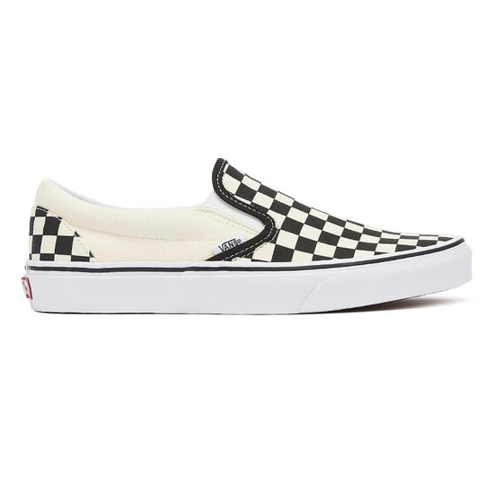 Vans Classic Slip-On Unisex Zwart Wit Checkboard Canvas Skate Trainers - Image 4