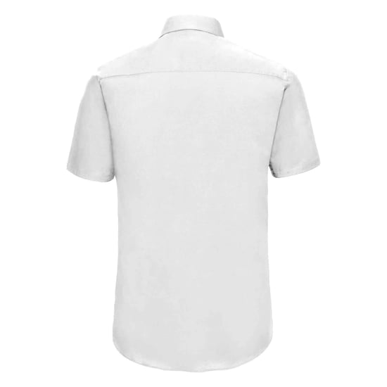 Russell Collectie Heren Korte Mouw Easy Care Gevoelig Overhemd (Wit) - Image 2