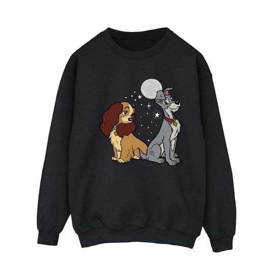 Disney Dames/Dames Lady And The Tramp Maan Sweatshirt (Zwart) - Image 1