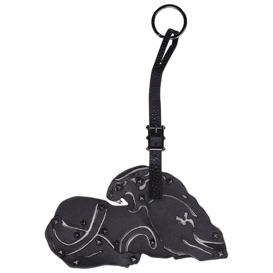 Valentino Panther Bag Charm in Black Leather - Image 1
