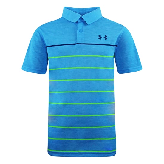 Under Armour Short Sleeve Collared Blue Kids Threadborne Polo Shirt 1306050 713