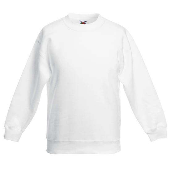 Fruit Of The Loom Kids Unisex Klassieke 80/20 set-in Sweater (2 stuks) (Wit) - Image 1