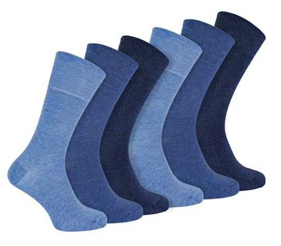 IOMI - Set van 6 naadloze bamboesokken voor diabetischei - Marineblauw - Image 1