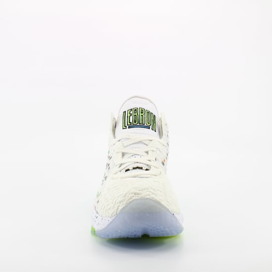 Nike Lebron XVII White Textile Lace Up Juniors Trainers BQ5594 100