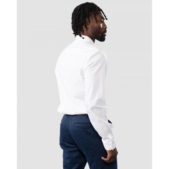 Lyle & Scott slim-fit popeline overhemd met lange mouwen in wit - Image 2