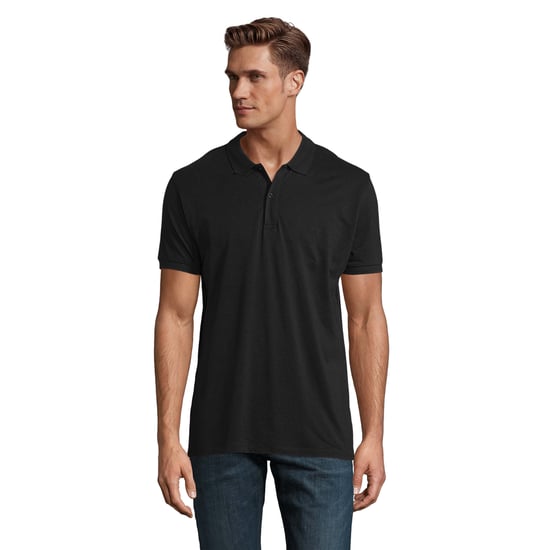 SOLS Heren Planet Poloshirt (Zwart) - Image 1