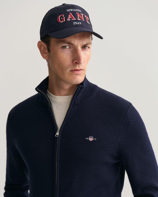 GANT Heren Casual Katoenen Rits Vest - Image 3