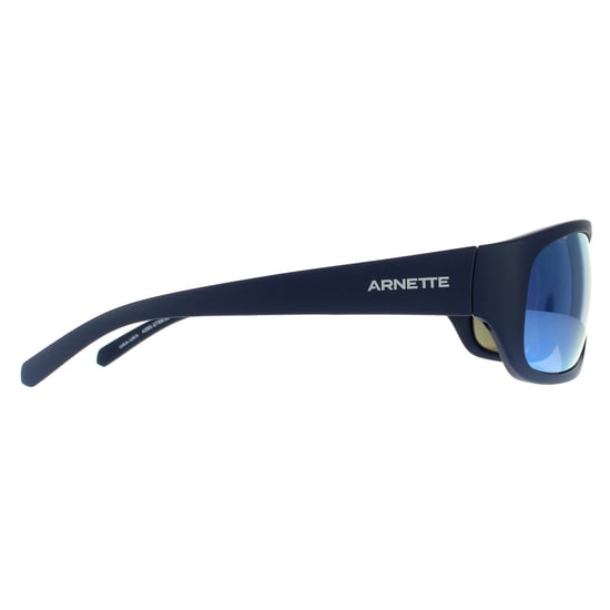 Arnette Rechthoekige Heren Mat Blauw Donkergrijs Spiegeld Waterblauw Zonnebril - Image 4