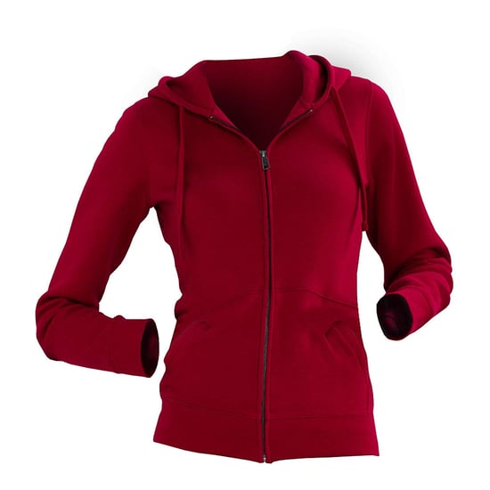 Russell Dames Premium Authentieke Hoodie met rits (3-laagse stof) (Klassiek rood) - Image 2