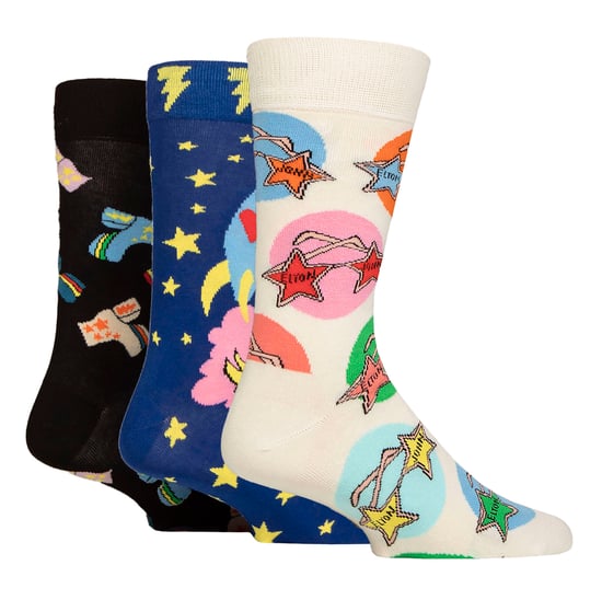 3 Pack Elton John Unisex Sokken - Marineblauw - Image 1