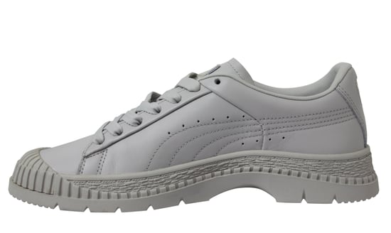 Puma Utility Leather Grey Low Lace Up Womens Trainers 370982 02