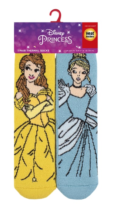 Heat Holders Lite - Nieuwigheid Disney Prinses Sokken - Belle & Assepoester - Image 2