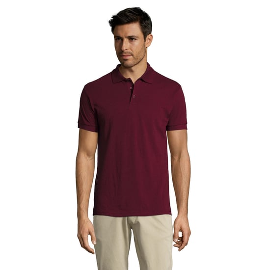 SOLS Heren Prime Pique Poloshirt met korte mouwen (Bourgondië) - Image 4