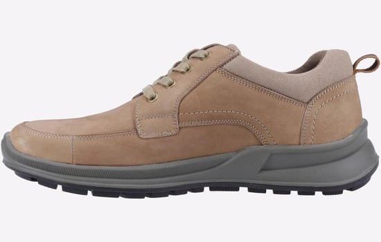 Hush Puppies Adam Nubuck Heren Schoenen Met Veters In Taupe - Image 5