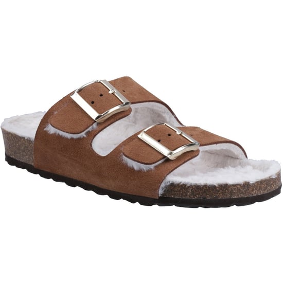 Hush Puppies Jessie Leren Vrouwen Slippers Tan - Image 1