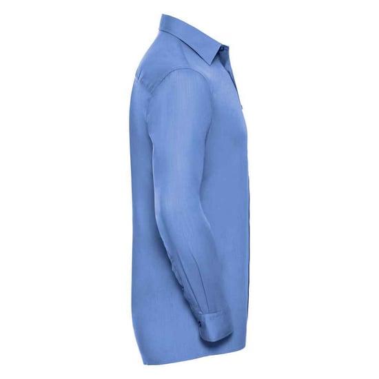 Russell Collection Heren Poplin Easy-Care Formeel Overhemd met Lange Mouwen (Bedrijfsblauw) - Image 3