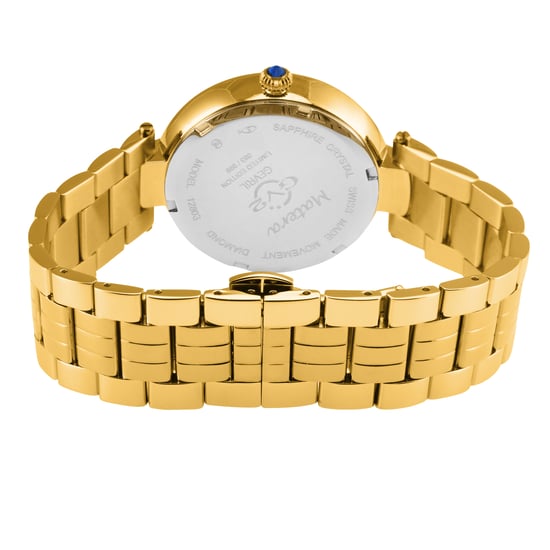 GV2 Women's  Matera 12803B Swiss Quartz Diamond White MOP  Dial Watch