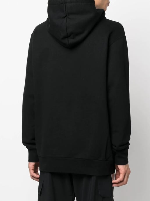 Palm Angel Rhinestone Logo Print Hoodie in Black