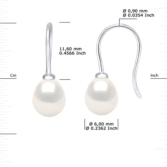 DIADEMA - Earrings - Silver and Real Freshwater Pearls