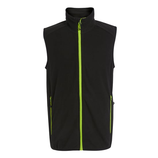 Regatta Mens Navigate Fleece Gilet (Black/Lime Green)