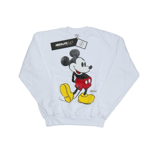 Disney Heren Mickey Mouse Classic Kick Sweatshirt (Wit) - Image 1
