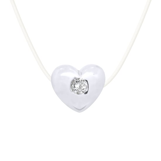 DIADEMA - Necklace - Nylon - Heart - Real Diamond