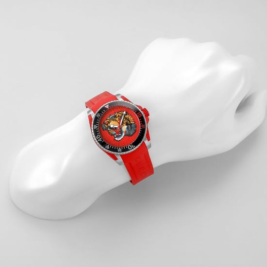 Gucci YA136315 Dive rode tijgerkop wijzerplaat herenhorloge - Image 4