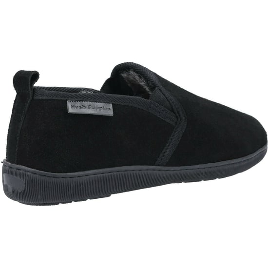 Hush Puppies Heren Arnold Slip On Leather Slipper (Zwart) - Image 5