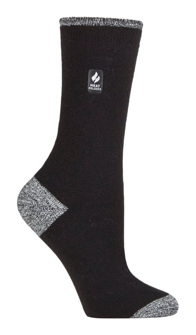 Heat Holders Dames Ultra Lite thermo geklede sokken - Zwart / Wit (Oia) - Image 1