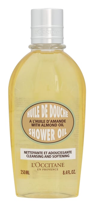 L'Occitane Almond Cleansing & Softening Shower Oil 250ml - Image 1