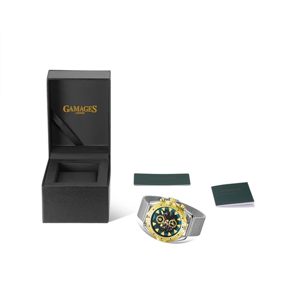 GAMAGES OF LONDON Limited Edition Hand Assembled Vanguard Automatic Two Tone Teal