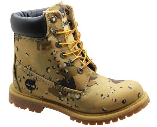 Timberland 6 Inch Womens Wedge Laarzen Beige Camo Camouflage Lace Up 8357B B83B - Image 1