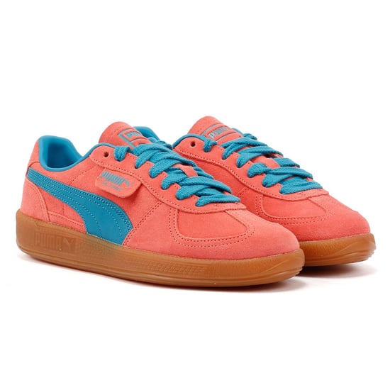 Puma Palermo Leren Roze/Blauw Trainers - Image 1