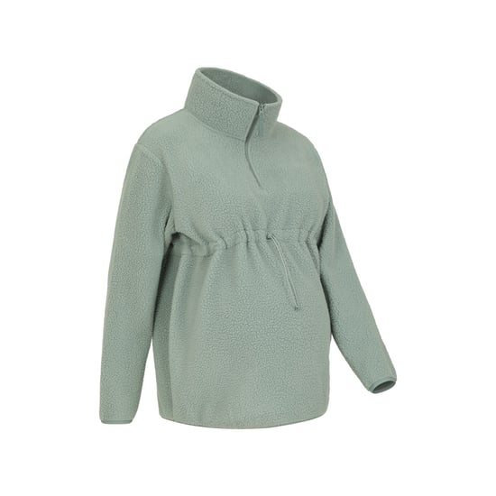 Mountain Warehouse Dames/Dames Sherpa Half Rits Zwangerschaps Fleece Top (Groen) - Image 5