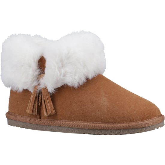 Hush Puppies Ayana Suède en imitatiebont pantoffels voor dames in Tan - Image 1