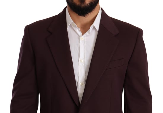 Dolce & Gabbana Mannen Paars Katoenen Slim Blazer Jasje - Image 4