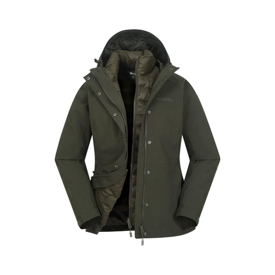 Mountain Warehouse Dames/Dames Alaskan 3 in 1 gewatteerd jack (Kaki Groen) - Image 1