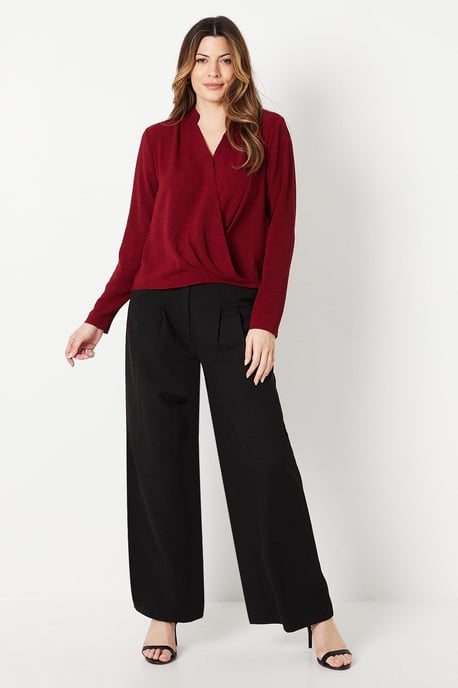 Long Sleeve Wrap Top - Image 4